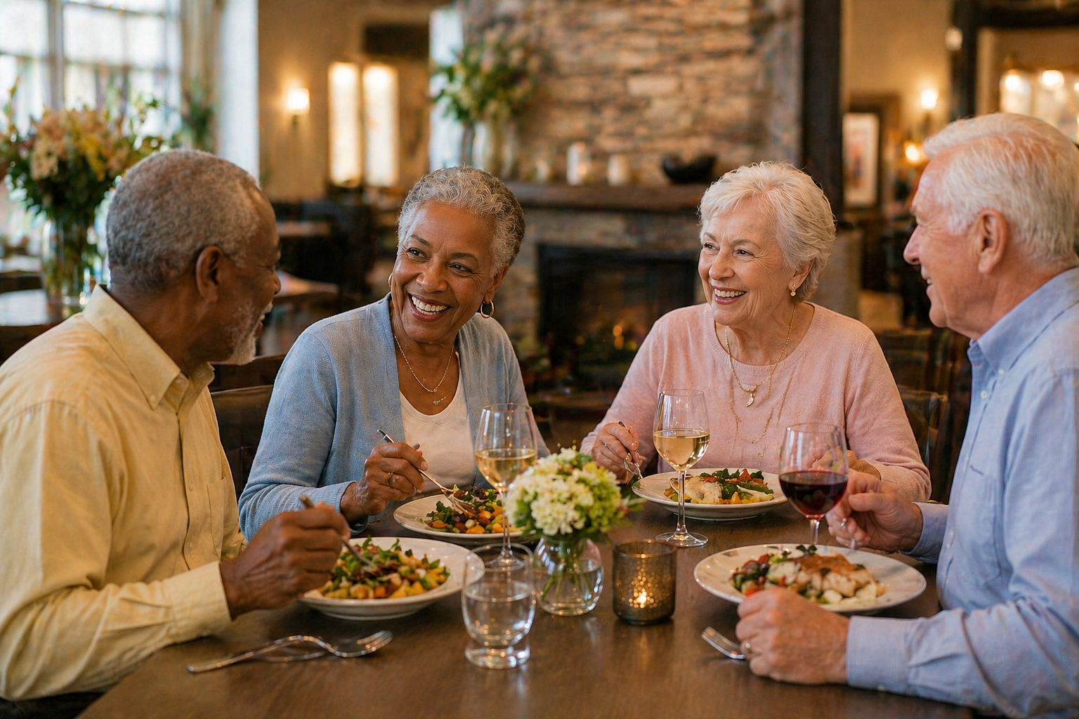 Seniors dining